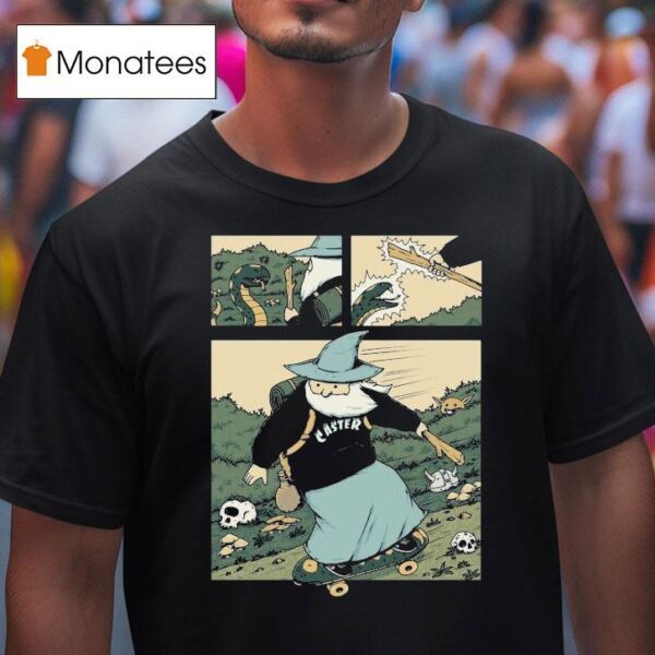 Snakeboarding Caster Wizard T Shirt