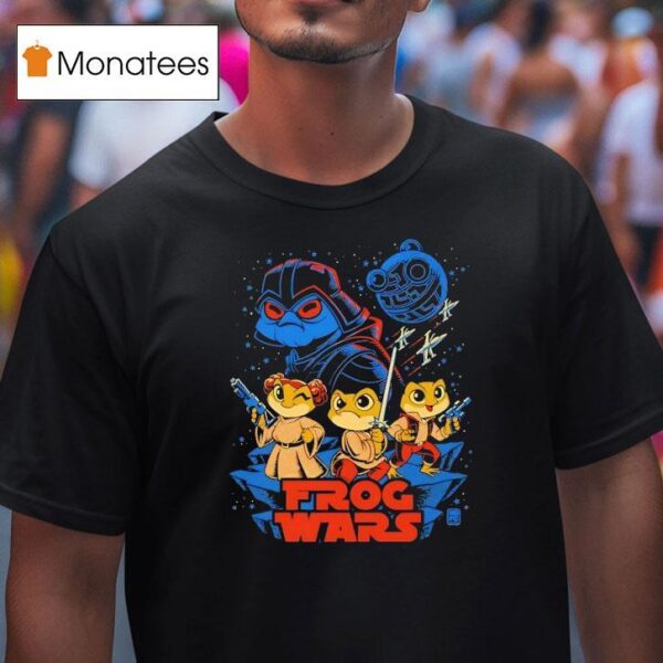 Star Wars Featuring Frogs As Darth Vader Princess Leia Luke Skywalker And Han Solo T Shirt