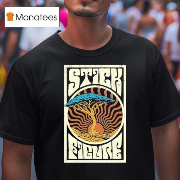 Stick Figure Sunrise Tree T Shirt