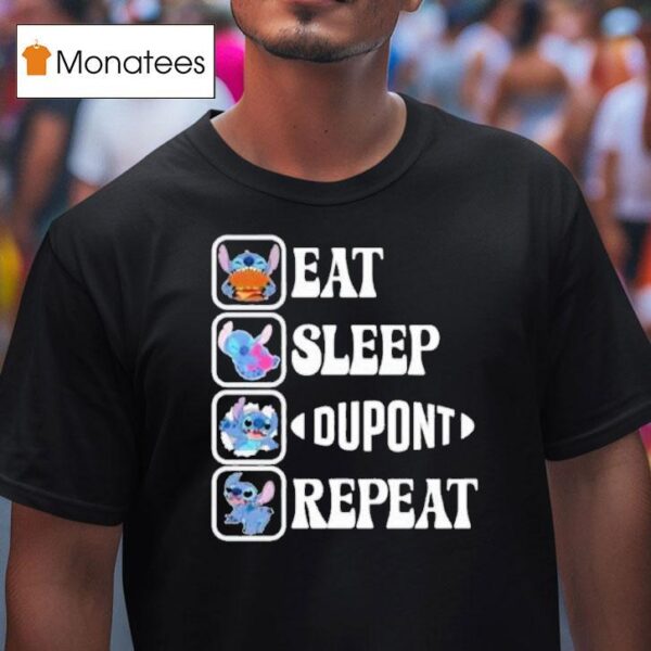 Stitch Eat Sleep Dupont Repea T Shirt