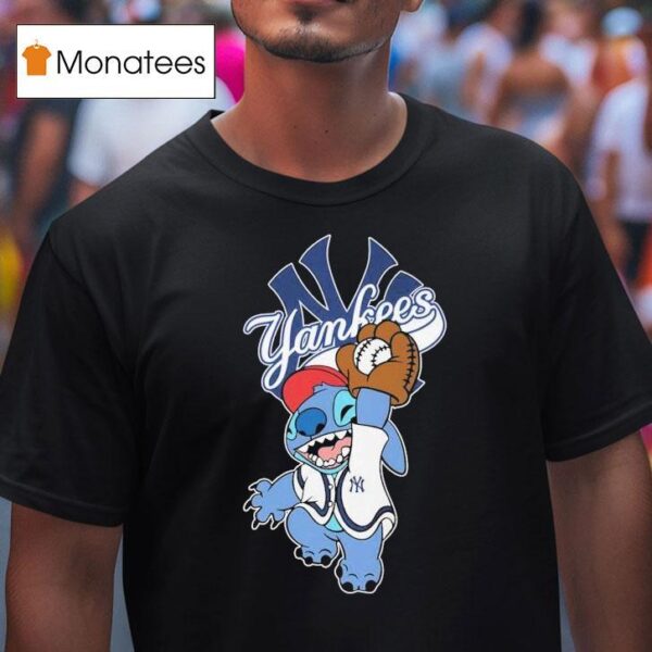 Stitch Fan New York Yankees T Shirt
