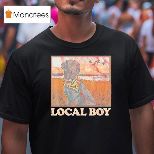 Sunset Dog In Field Local Boy T Shirt