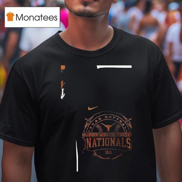 Texas Longhorns Texas Softball Ncaa Division I Women S College World Series Nationals Silhouette Logo T Shirt