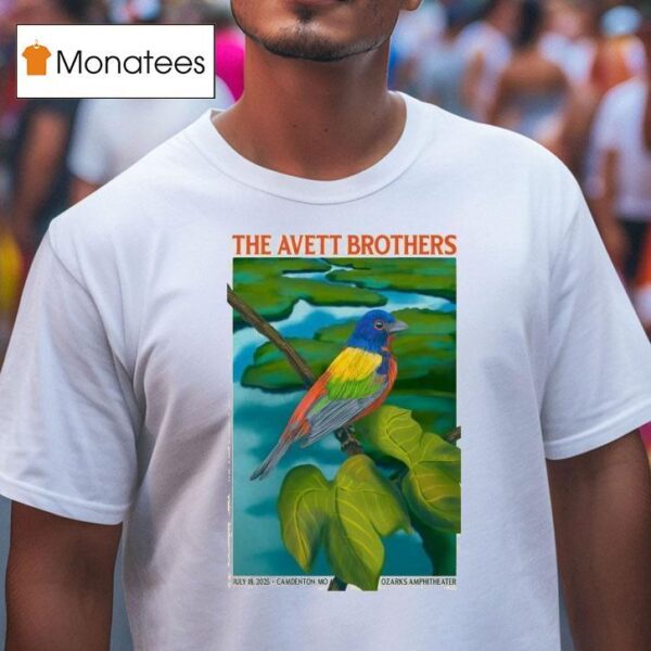 The Avett Brothers Ozarks Amphitheater Camdenton Tour Bird T Shirt