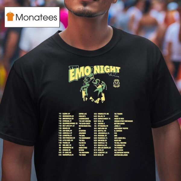 The Emo Night Tour Dates July Godzilla T Shirt