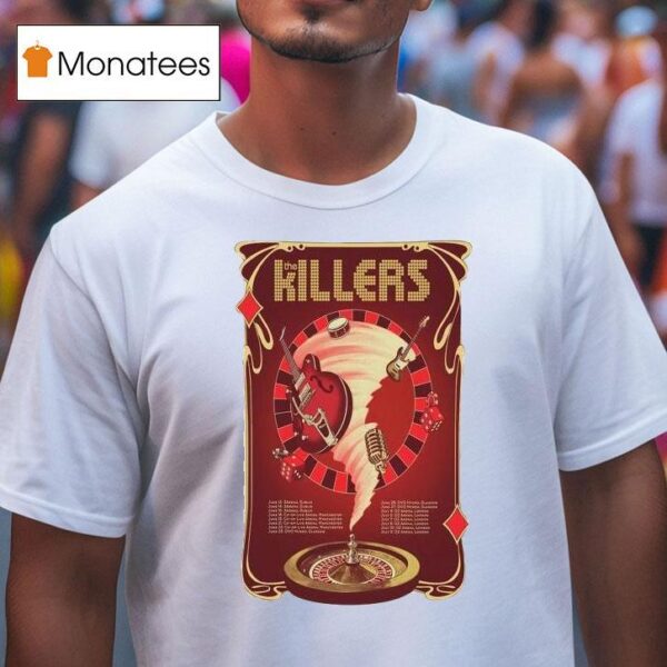 The Killers Rebel Diamonds Tour European Guitar T Shirt