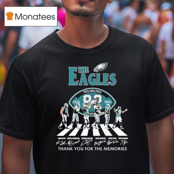 The Philadelphia Eagles Nd Anniversary Thank You For The Memories Road Abbey Signatures T Shirt