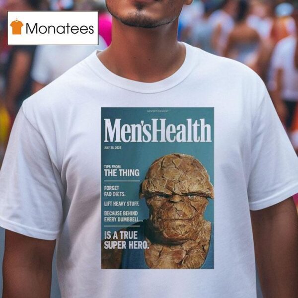The Thing Men S Health Magazine Parody July Marvel Superhero Wall Art For Gym Lovers T Shirt