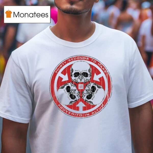 Thirty Seconds To Mars Provehito In Altum Stm Logo Skulls T Shirt