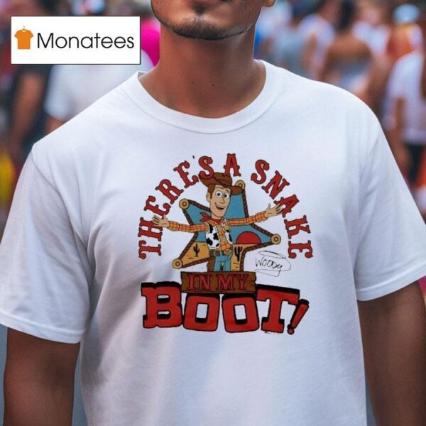Toy Story Woody There S A Snake In My Boot Retro Movie T Shirt