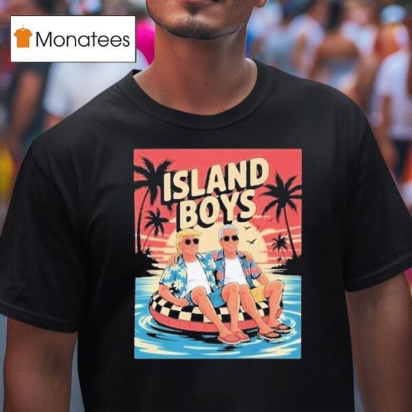 Trump And Jeffrey Epstein Island Boys Beach T Shirt