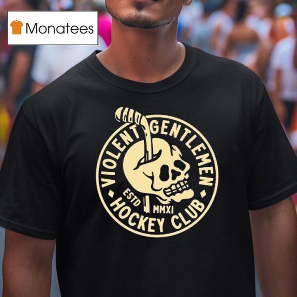 Violent Gentlemen Hockey Club Headache Skull T Shirt