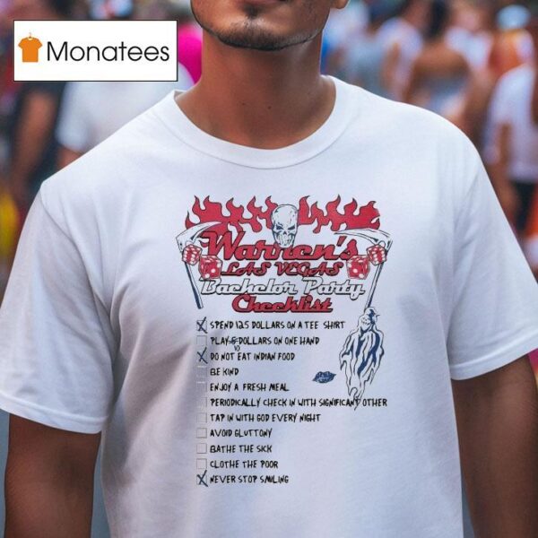 Warren Lotas Bachelor Party Bachelor Party Checklis T Shirt
