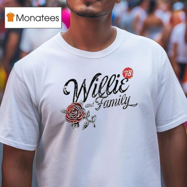 Willie Nelson Willie And Family Roses T Shirt