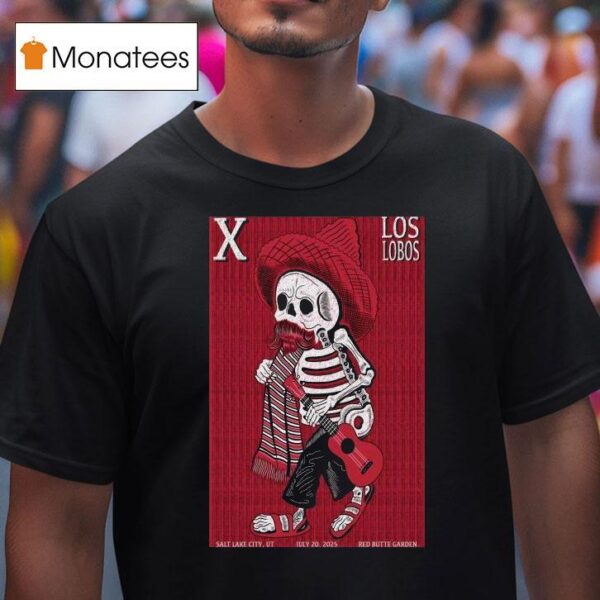 X The Band July Salt Lake City Ut Red Butte Garden Skeleton T Shirt
