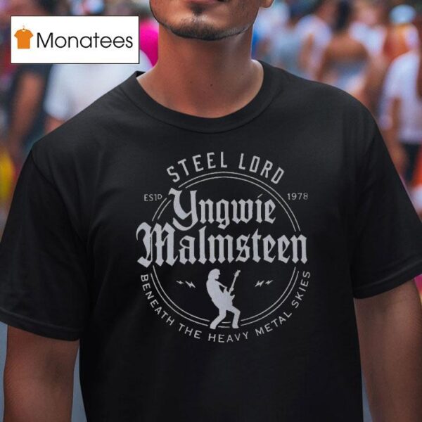 Yngwie Malmsn Sl Lord Beneath The Heavy Metal Skies Dominion Sl Est T Shirt