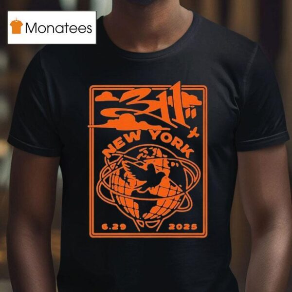 The Rooftop At Pier New York Ny June Globe T Shirt