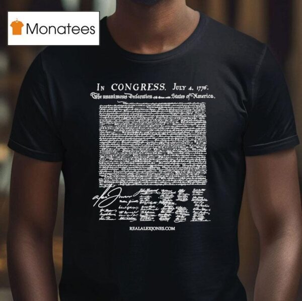 Alex Jones Crackdown Declaration Of Alex In Congress July T Shirt