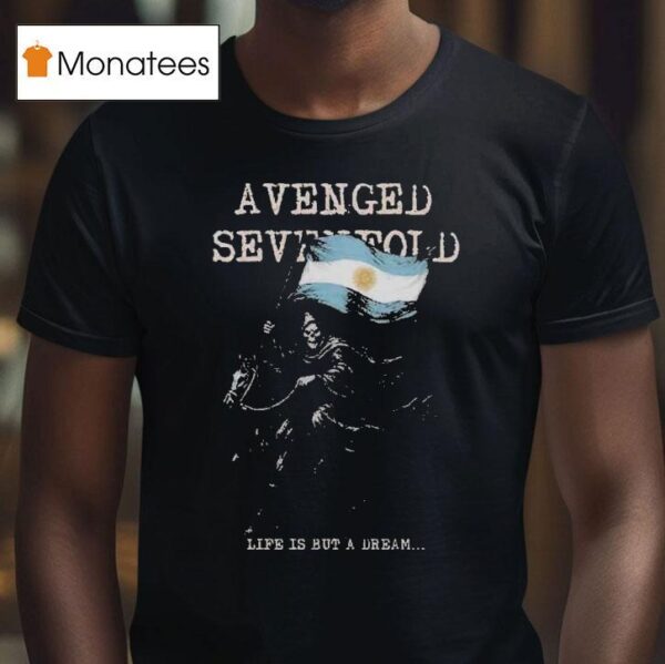 Avenged Sevenfold Life Is But A Dream Remeras Argentina Tour Reaper T Shirt