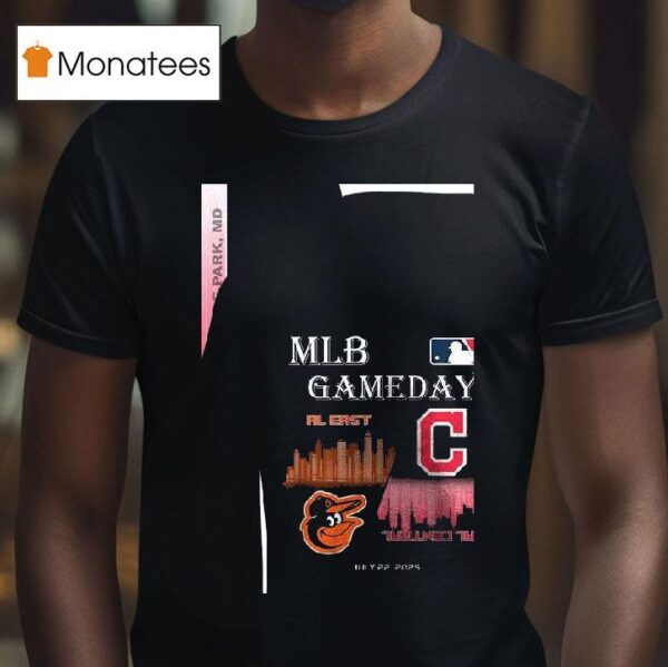 Baltimore Orioles Vs Cleveland Guardians Mlb Gameday Schedule Skyline City T Shirt