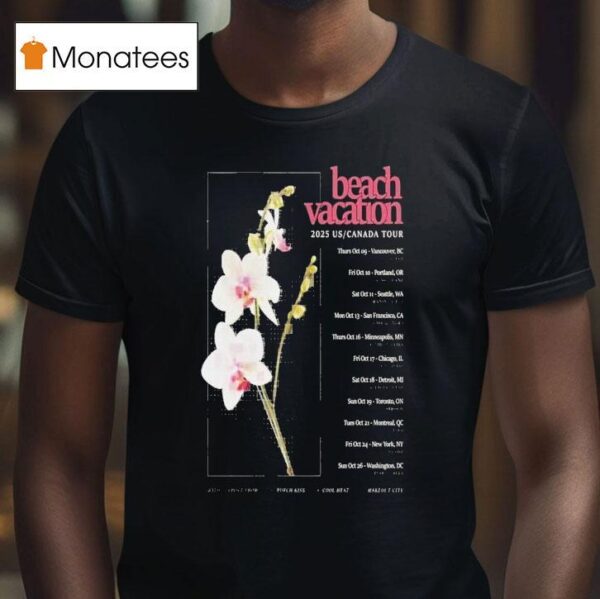 Beach Vacation Us Canada Tour Dates T Shirt