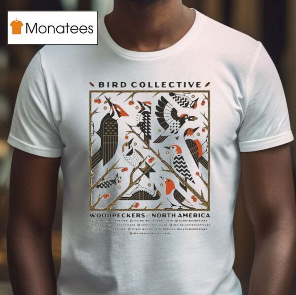 Bird Collective Woodpeckers Of North America T Shirt