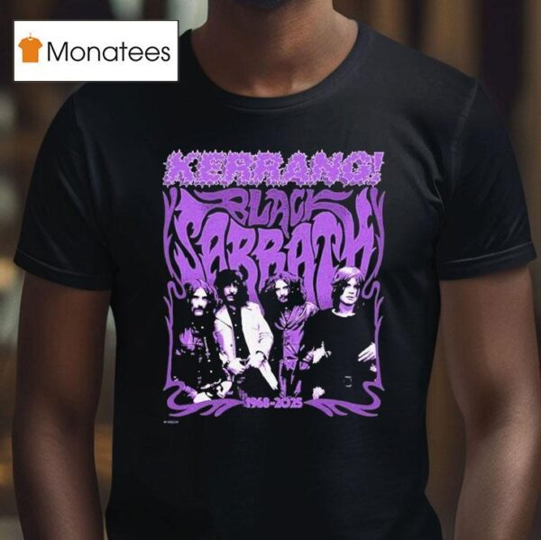 Black Sabbath In Collaboration With Kerrang On T Shirt