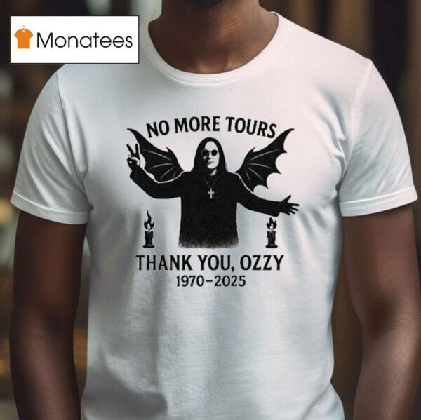 Black Sabbath Ozzy Osbourne No More Tours T Shirt