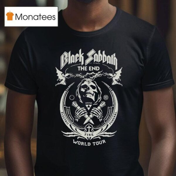 Black Sabbath The End World Tour Skeleton T Shirt