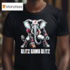 Blitz Bama Blitz Alabama Muscular Elephant Mascos T Shirt
