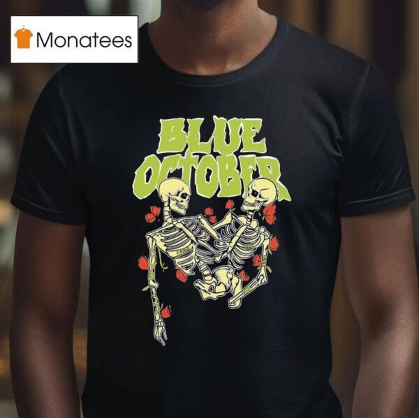 Blue October Skeleton Buddies T Shirt