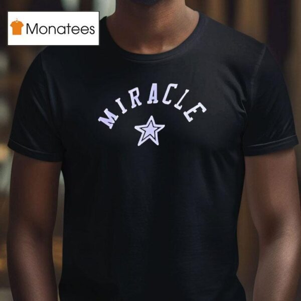 Caitlin Clark Wearing Miracle Star T Shirt