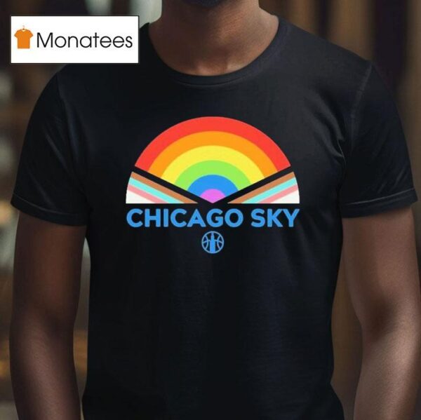 Chicago Sky Pride Rainbow T Shirt
