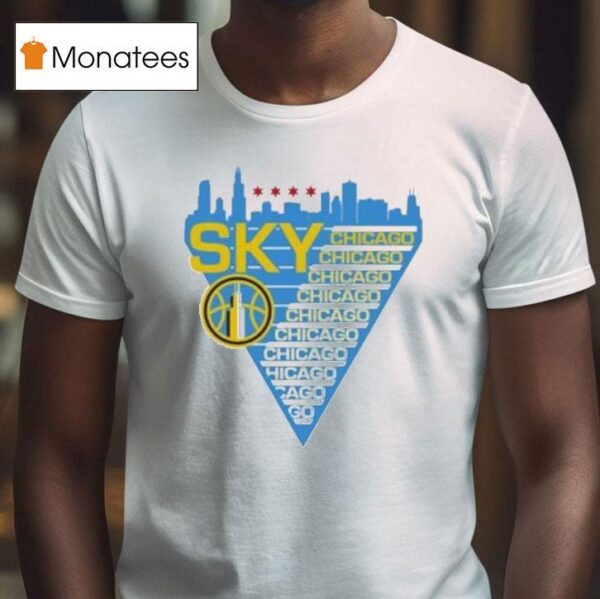 Chicago Sky Triangle T Shirt