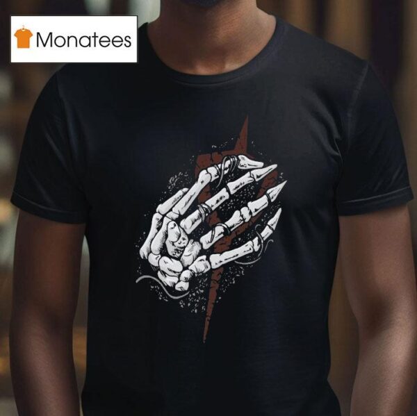Clayman Heartless Skeleton Hand T Shirt