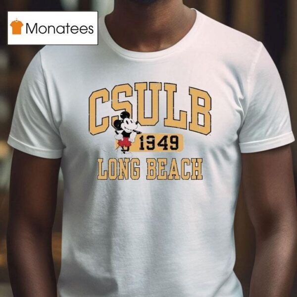 Csulb Long Beach State Mickey Mouse Spark Gap T Shirt