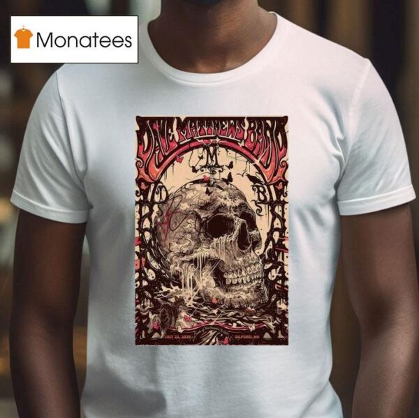 Dave Matthews Band Gilford Nh Show Skull T Shirt