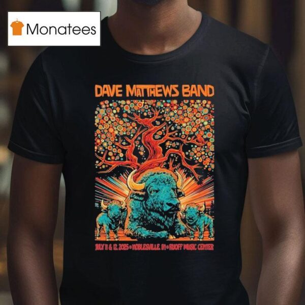 Dave Matthews Band Tour Noblesville Indiana July Buffalo T Shirt