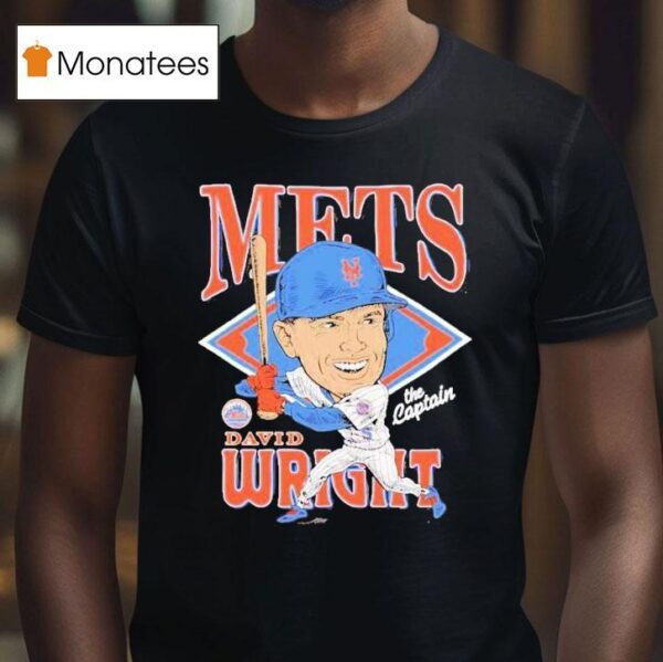David Wright New York Mets Caricature T Shirt