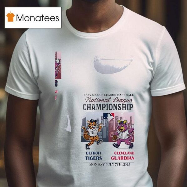 Detroit Tigers Vs Cleveland Guardians National League Championship Mascots T Shirt