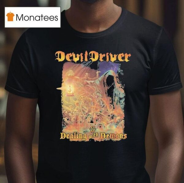 Devildriver Dealing With Demons Ii Cross T Shirt