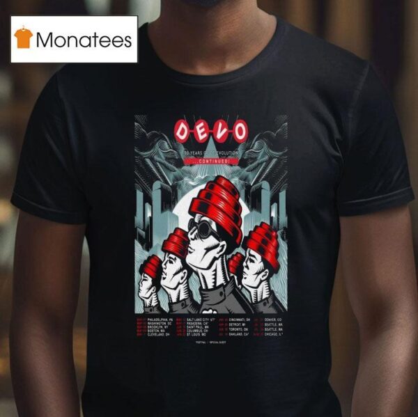 Devo Years Of De Evolution Continued Tour Dates T Shirt