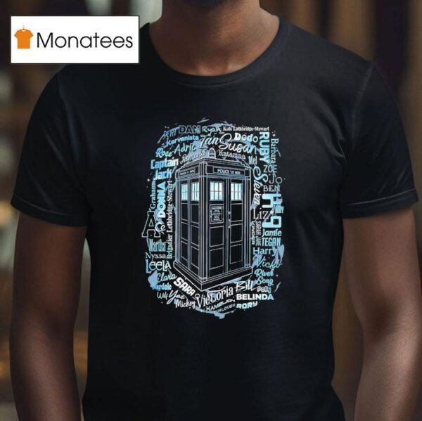 Doctor Who Police Box All Companions T Shirt