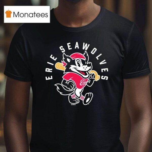 Erie Seawolves Fauxback Secondary Masco T Shirt