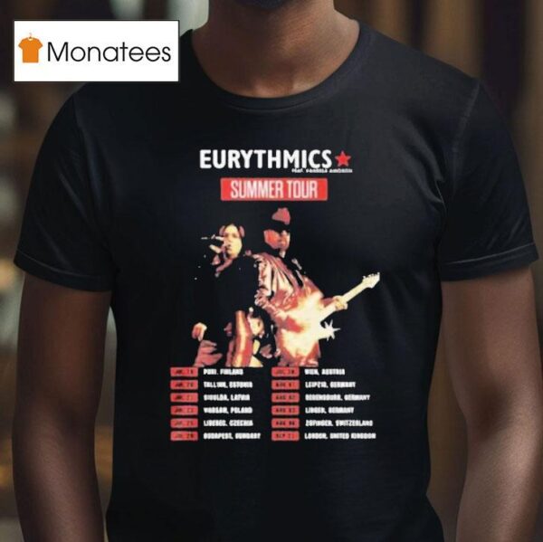 Eurythmics Summer Tour Concert Dates T Shirt