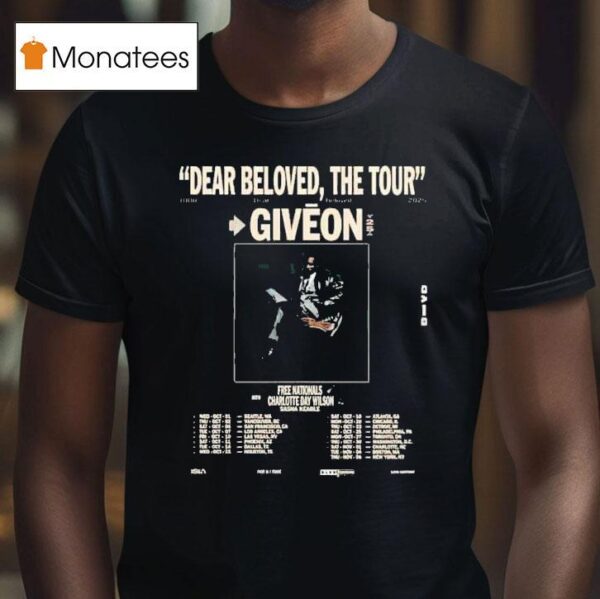 Giveon Dear Beloved The Tour Dates T Shirt