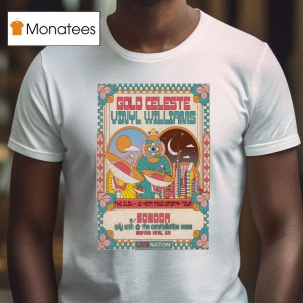 Gold Celeste Vinyl Williams July Constellation Room In Santa Ana Ca T Shirt