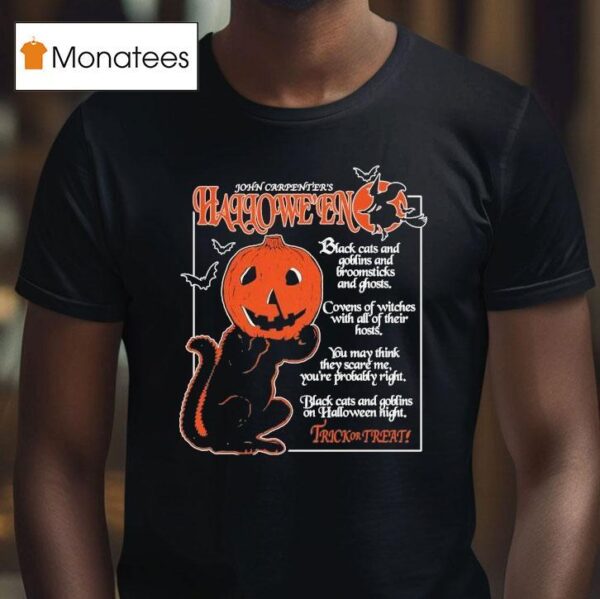 Halloween Black Cats And Goblins T Shirt