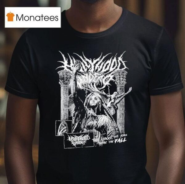 Hollywood Undead These Cracks They Foru Before The Fall Tour Metal Logo T Shirt