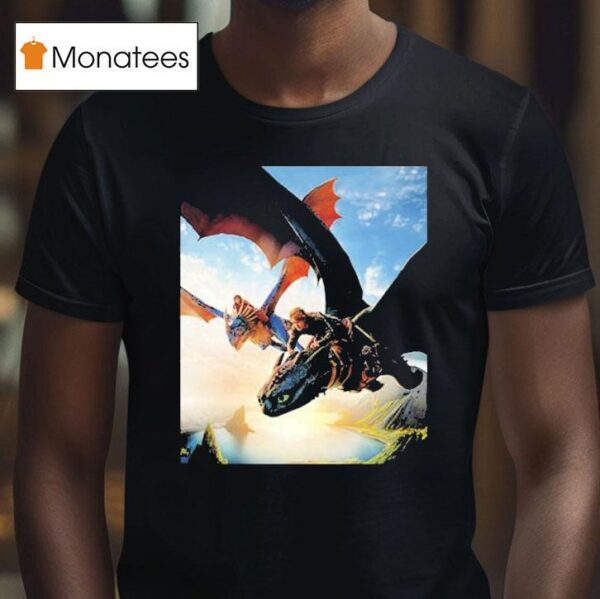 How To Train Your Dragon Live Action Hiccup Rides Toothless T Shirt